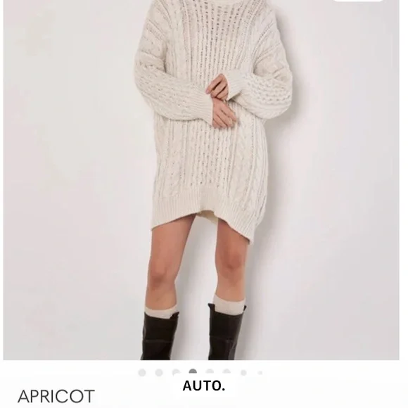 APRICOT Women's Cream Sweater-Dress - Picture 1 of 6